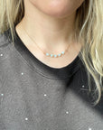 Aquamarine Beaded Short Necklace
