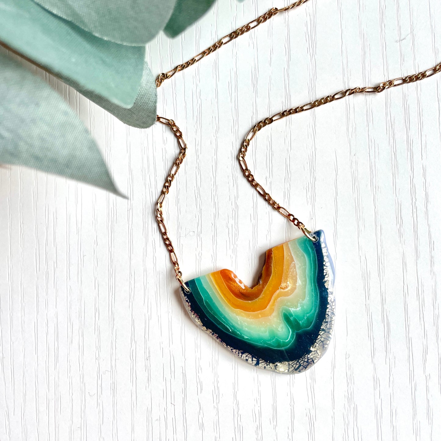 The Elemental Half Geode Necklace