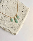 Crushed Turquoise Triad Necklace