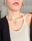 Crushed Turquoise Triad Necklace
