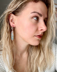 Pink Opal Copper Turquoise Drop