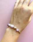 Amethyst | Kunzite | Pearl Bracelet