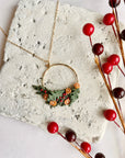 Dried Orange Wreath Necklace