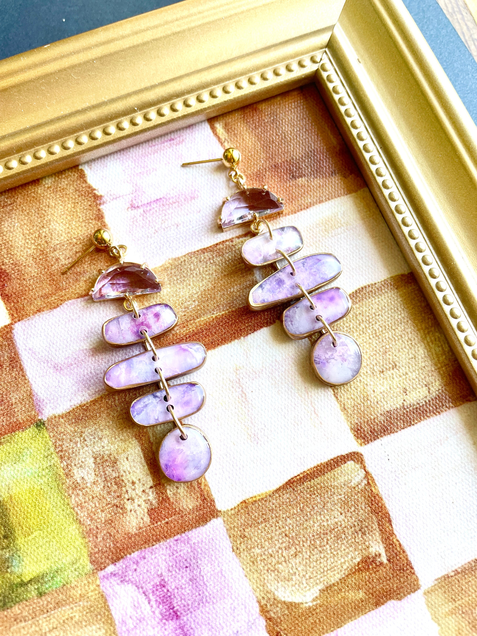 Lavender Organic Stone Stack