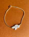 Ivory Stone Leaf Bracelet