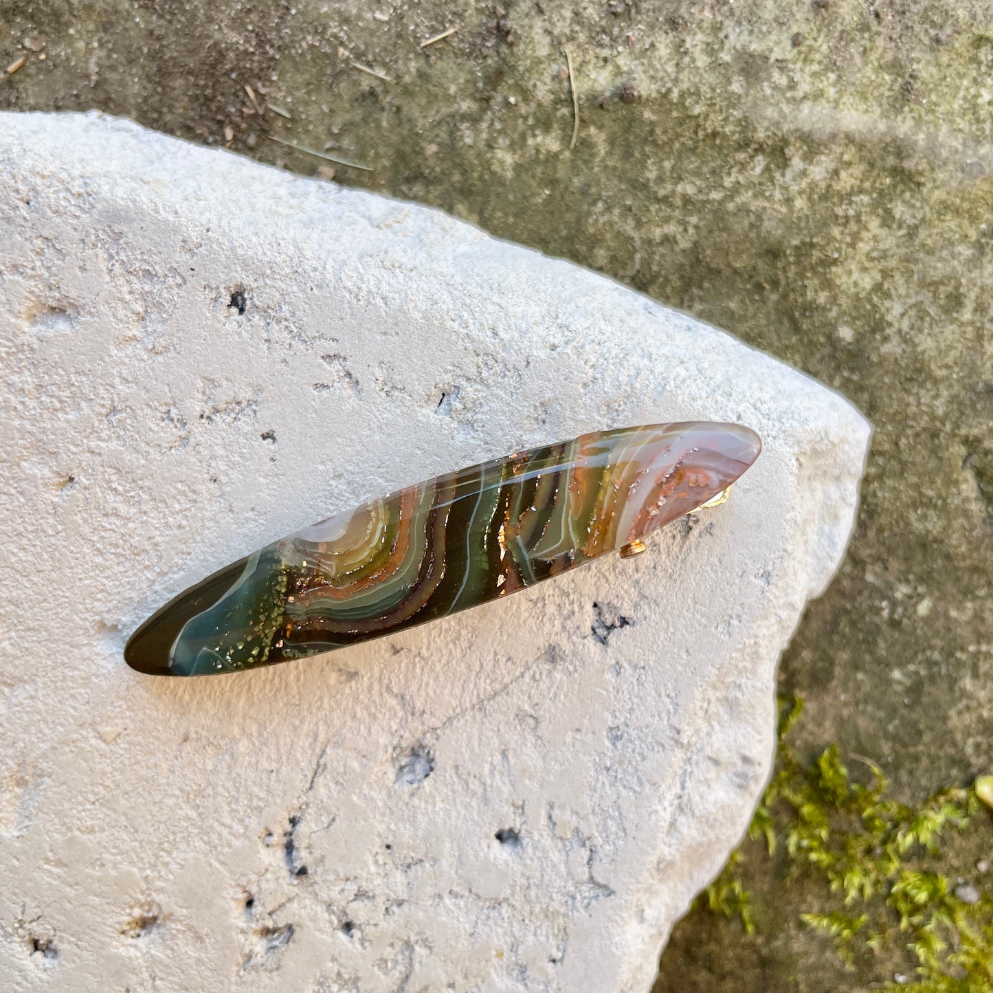 Medium Agate Hair Clip