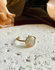 10mm Agate Gold Ring v.2