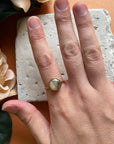 10mm Agate Gold Ring v.2